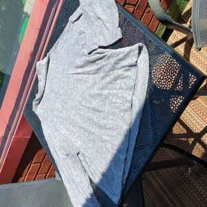 Banana Republic Grey Knit Oversized Mock Neck